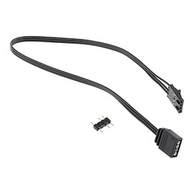 Fan Adapter Cable Black Extension Cable Connector 4 Pin RGB to ARGB 5V 3 Pin