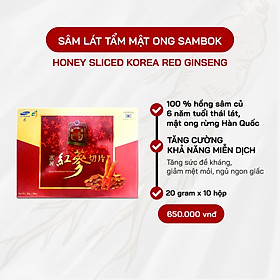 Sâm Lát Tẩm Mật Ong Sambok Hàn Quốc - Hồng Sâm 6 Năm Tuổi Dễ Ăn, Bồi Bổ Cơ Thể