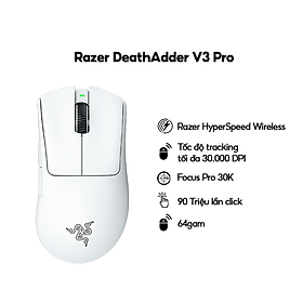 Chuột không dây Razer DeathAdder V3 Pro-Ergonomic Wireless Gaming Mouse_Mới, hàng chính hãng