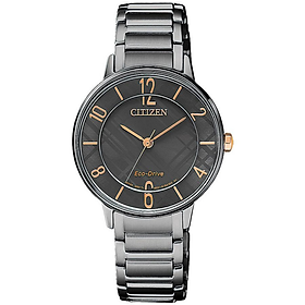 Đồng Hồ Nữ Citizen Dây Thép Không Gỉ EM0528-82H - Mặt Xám (Sapphire)