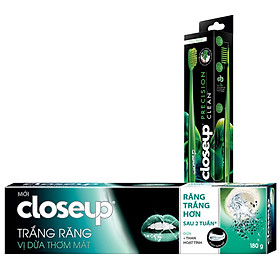 Combo 3 Kem Đánh Răng Dạng Gel Closeup Trắng Răng Tự Nhiên Vị Dừa Thơm Mát 180G