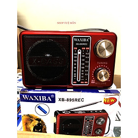 Đài FM Radio Waxiba XB-895 REC MẪU MỚI Nhất  HỖ TRỢ THẺ NHỚ-USB-Đèn chiếu sáng -Hàng Chính Hãng