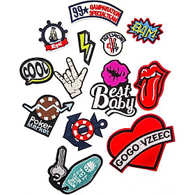 Set 13 Patch vải sticker ủi - Streetstyle 1