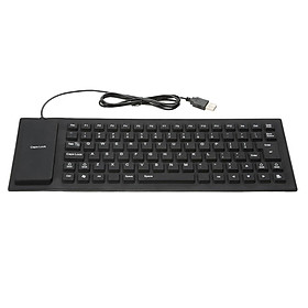 85 Keys Foldable Flexible Rollup USB Wired Silicone Keyboard Water-resistant Washable for PC Notebook Laptop