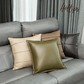 Mua Gối Sofa Hoạ Tiết Viền Chỉ May Da Bò Thật 100
