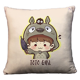 Gối vuông Cô bé Totoro - GVCP177