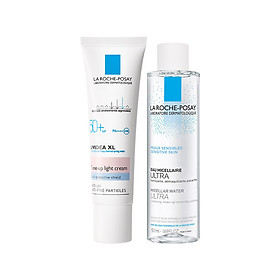 Bộ kem chống nắng làm sáng da La Roche-Posay Uvidea XL Tone-up Light Cream SPF50+ 30ml & nước tẩy trang cho da nhạy cảm Micellar Ultra Sensitive Skin 50ml