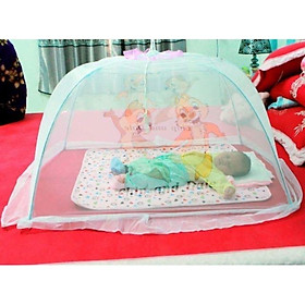 Mua Mùng chụp cho trẻ em vải tuyn   chất liệu ren cao cấp  mềm mại   khung bằng thép không gỉ chắc chắn rất an toàn cho bé chống muỗi  côn trùng cho bé  có giấc ngủ ngon  có khóa chốt giữ cố định màn khi bé ngủ dễ dàng gấp gọn khi không sử dụng
