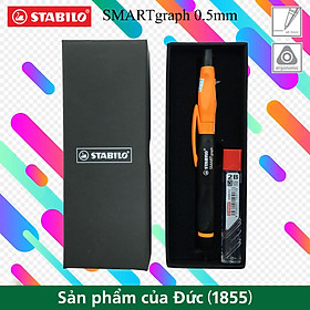 Bộ bút chì bấm STABILO SMARTgraph 0.5mm - Bộ 1 bút chì màu cam + Tuýp 12 ruột chì (MPE1842S-OG)