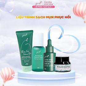 [100% cam kết thiên nhiên- Bộ Sạch Mụn Phục Hồi] GUO Phục hồi Dịu Da, dịu nhẹ cho bà bầu - 4 sản phẩm