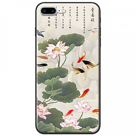 Ốp lưng dành cho iPhone 7 Plus mẫu Hoa sen cá