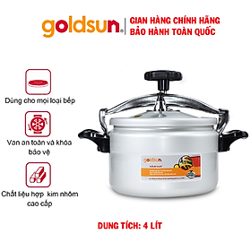 Mua Nồi áp suất đáy từ Goldsun GPC1930-04IH  Chất liệu hợp kim nhôm  Dung tích 4/5/7 Lít  Dùng trên mọi loại bếp - Hàng chính hãng