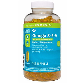 Dầu Cá Omega 369 Member’s Mark Supports Heart Health Mỹ tăng sức khỏe cho tim, não, khớp, mắt và cải thiện da khô - OZ Slim Store - 325v /Hộp