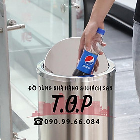 Mua Thùng rác inox nắp lật xoay  Thùng rác inox nắp bập bênh