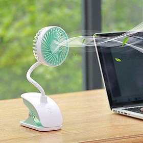 Mua Quạt kẹp bàn đa năng xoay 360 độ Tích điện USB Thiết kế tinh tế