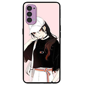 Ốp lưng dành cho Oppo Reno 4 mẫu Cô Gái Đội Nón