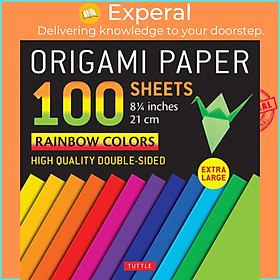 Sách - Origami Paper 100 sheets Rainbow Colors 8 1/4" (21 cm) : Double-Sided Or by Tuttle Studio (US edition, paperback)