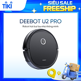 Robot hút bụi lau nhà thông minh Ecovacs Deebot OZMO U2 PRO - Hàng chính hãng - Phiên bản Quốc Tế