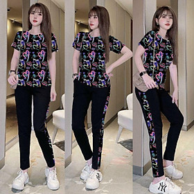Đồ bộ nữ in họa tiết trái tim siêu xinh