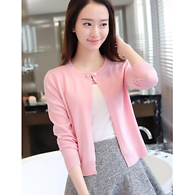 Áo Len Form Dễ Thương Kiểu Cardigan Nữ ALNO25 MayBlue - Hồng - One Size