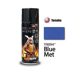 COMBO Sơn Samurai màu xanh kim loại Y9094 gồm 4 chai đủ quy trình độ bền cao(Lót  - Nền 124 - Màu Y9094 - Bóng )