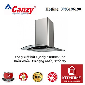 Combo Máy hút mùi Canzy CZ 70TS + Ống bạc giảm ồn cao cấp - Hàng Chính Hãng