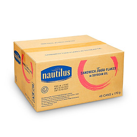 Nautilus Cá Ngừ xắt lát ngâm dầu đậu nành NK Thái Lan-Thùng 48 lon