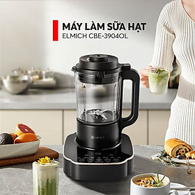 Máy làm sữa hạt Elmich CBE-3904OL, công suất 800W, 7 chế độ nấu được thiết lập sẵn, lưỡi dao 3 tầng 8 cánh giúp xay nhuyễn - Hàng chính hãng