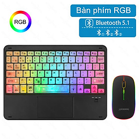 Mua  HÀNG CHÍNH HÃNG GOOJODOQ  Bàn phím không dây bluetooth GOOJODOQ Đèn LED RGB thích hợp cho Điện thoại iPad Pro Air Xiaomi Huawei Android Windows