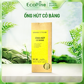 Mua Hộp 100 Ống Hút Cỏ Bàng Ecopine Dài 20 cm - Dùng Được Cho Tất Cả Các Loại Thức Uống