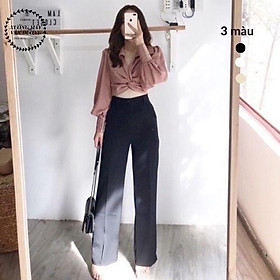 Quần vải nữ quần ông rộng cập cáo tôn dáng chân dài xưởng may giá sỉ