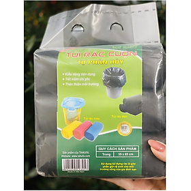 Mua Combo 3 cuộn túi đựng rác không quai đen  bao rác tự phân hủy sinh học  thân thiện với môi trường GD623-TRac-Trung