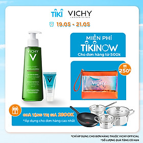 Bộ Gel Rửa Mặt Làm Sạch Sâu, Giảm Bã Nhờn Và Se Khít Lỗ Chân Lông Cho Da Dầu Mụn Vichy Normaderm Phytosolution Gel