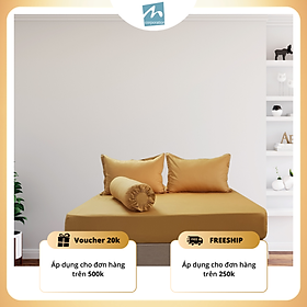 Bộ Ga Trải Giường Cotton 4 Món Chất Liệu 100% Tự Nhiên Thoáng Mát, Mềm Mịn