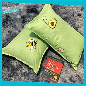 Mua Vỏ gối nằm siêu đẹp chất liệu cotton poly không nhăn thấm hút mồ hôi tốt size to 45x65