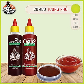 Combo 2 Loại Tương Phở - Tương Ớt Chitas Ông Chà Và 270g và Tương Đen Phở