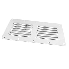 115x231mm/4.5x9.1inch Rectangular Louvered Air Vent Grill Ventilation Grille for Marine Boat Replacement, 316 Stainless Steel