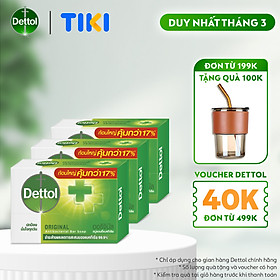 Combo 3 xà phòng Dettol kháng khuẩn 100g