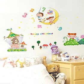 DECAL DÁN TƯỜNG BÉ CÂU CHỮ CUNG TRĂNG