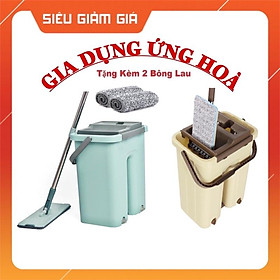 Mua BỘ LAU NHÀ XOAY CAO CẤP  HAI BÔNG  MĂM HÌNH CHỮ NHẬT CỰC SẠCH