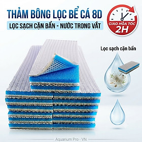 Combo Thảm Bông Lọc Bể Cá 8D - Tấm Lọc Nước Thủy Sinh Sạch Cặn Bẩn Hiệu Quả - 3 Tấm 40x30x2cm