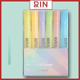 Set 6 bút highlight dạ quang đánh dấu dòng Macarone and Mid Highlighter