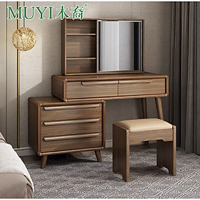 Mua Bàn trang điểm vân gỗ Cao cấp sang trọng tiện ích  kèm gương ghế  Bàn phấn tủ bên 3 ngăn kéo  đa năng hiện đại