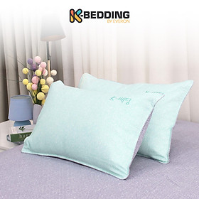Vỏ Gối Nằm Chần Bông K-bedding By Everon Chất Vải Microtencel Hàn Quốc 45x65cm ( 1 cặp)
