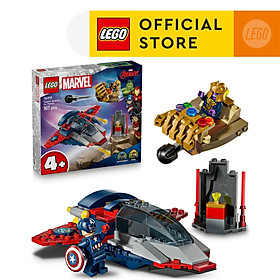 LEGO SUPERHEROES 76319 Đồ Chơi Lắp Ráp Cuộc Chiến Giữa Captain America Và Thanos (107 chi tiết)