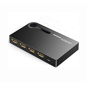 Mua Ugreen 90800 4K60Hz Bộ gộp HDMI 2.0 3 vào 1 ra kèm cáp cấp nguồn USB-C dài 1M + remote cm598 - Hàng chính hãng