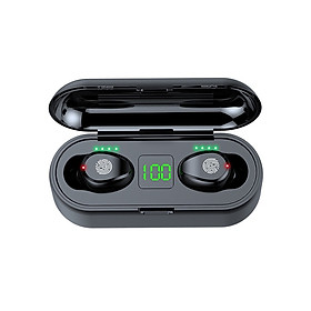 Mua Tai Nghe Bluetooth TWS F9 Tai Nghe Nhét Hai Tai Bluetooth 5.0 True wireless Cảm Ứng Vân Tay  Nút Bấm Chống Nước Dock Sạc Dự Phòng - VÂN TAY
