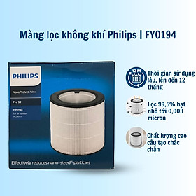 Màng lọc không khí Philips FY0194 Bộ lõi lọc Nano Protect Series 2 dành cho máy lọc không khí AC0819 AC0820 - Hàng nhập khẩu