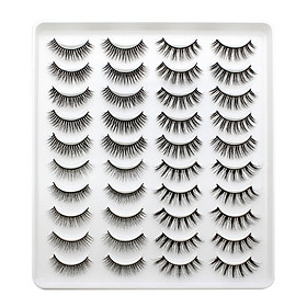 3D Fake Eyelashes 4 Styles Mixed False Eyelashes for Eye Makeup Natural Long Thick Lashes 20 Pairs