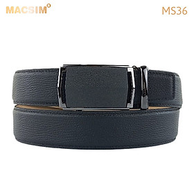 Thắt lưng nam da thật cao cấp nhãn hiệu Macsim MS36 - 105cm